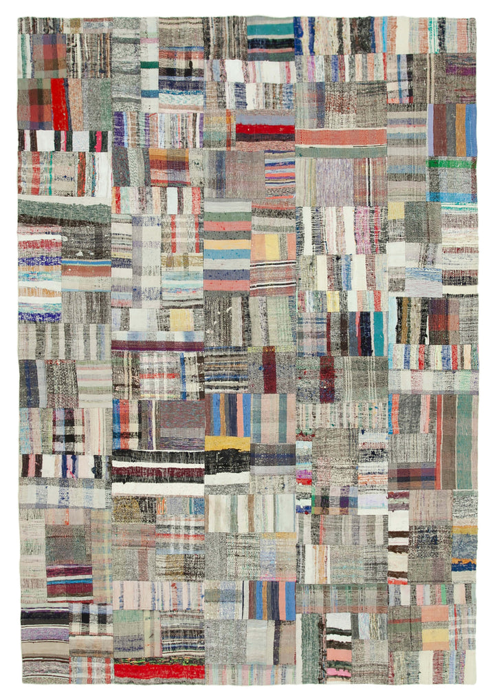 8x11 Multicolor Kilim Patchwork Rug - 36983