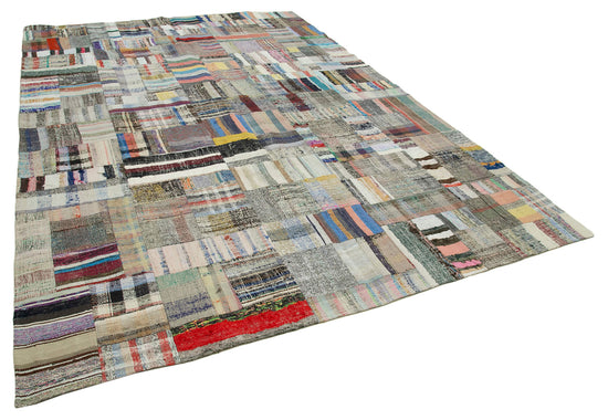 8x11 Multicolor Kilim Patchwork Rug - 36983