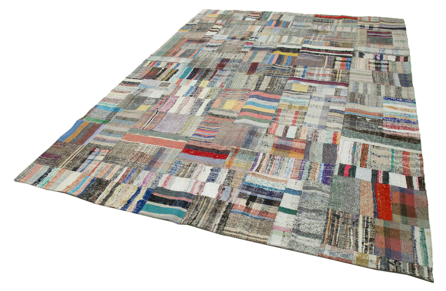 8x11 Multicolor Kilim Patchwork Rug - 36983