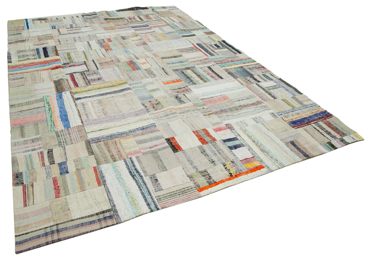 8x11 Multicolor Kilim Patchwork Rug - 36984