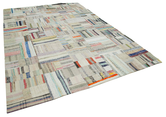 8x11 Multicolor Kilim Patchwork Rug - 36984