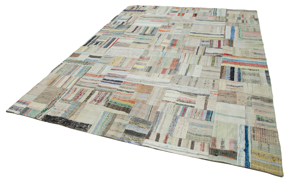 8x11 Multicolor Kilim Patchwork Rug - 36984