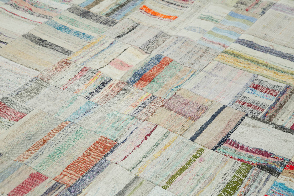 8x11 Multicolor Kilim Patchwork Rug - 36984