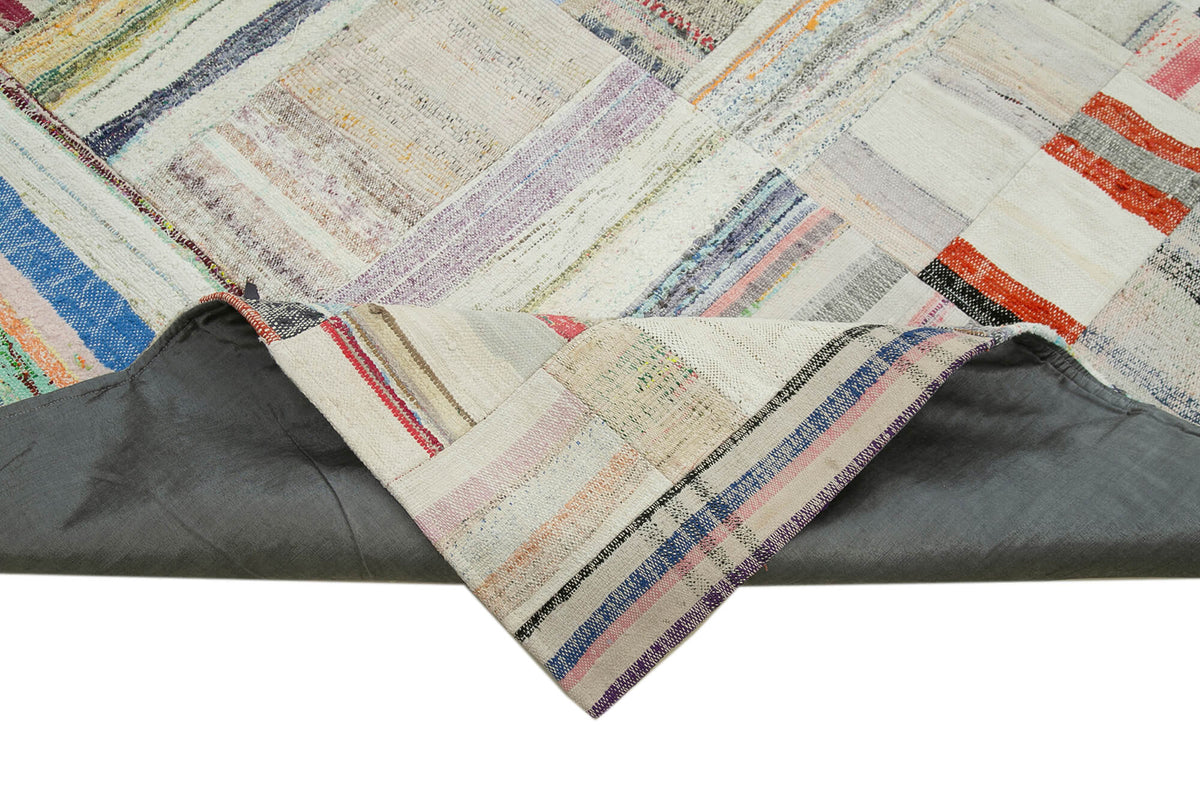 8x11 Multicolor Kilim Patchwork Rug - 36984