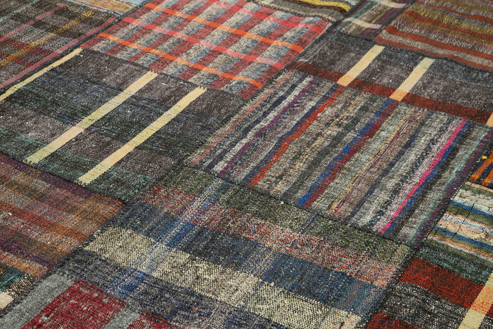 8x12 Multicolor Kilim Patchwork Rug - 36986