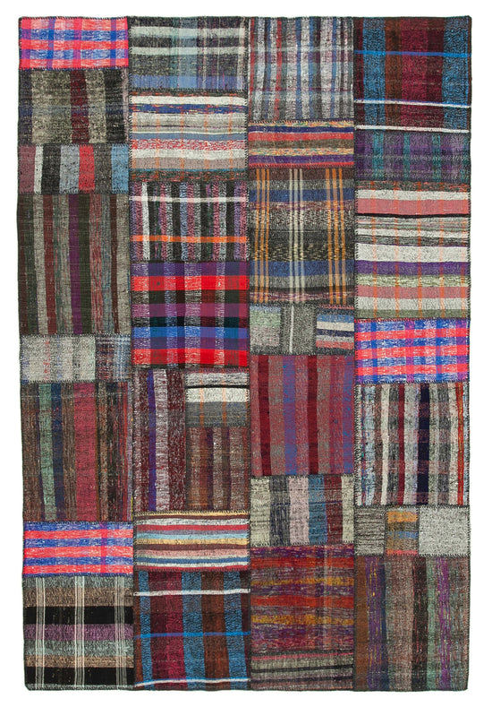 7x10 Multicolor Kilim Patchwork Rug - 36987