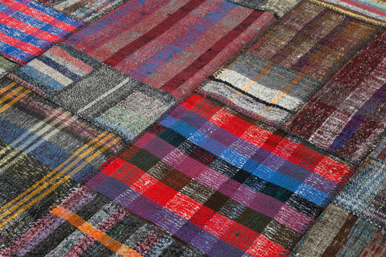 7x10 Multicolor Kilim Patchwork Rug - 36987
