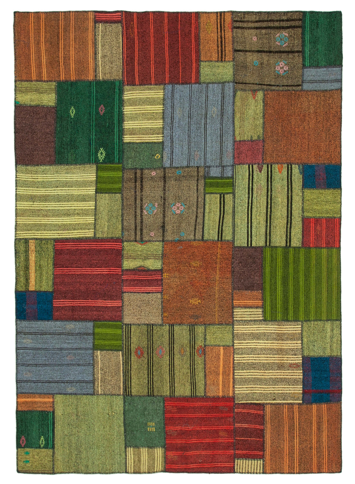 8x12 Multicolor Kilim Patchwork Rug - 36988