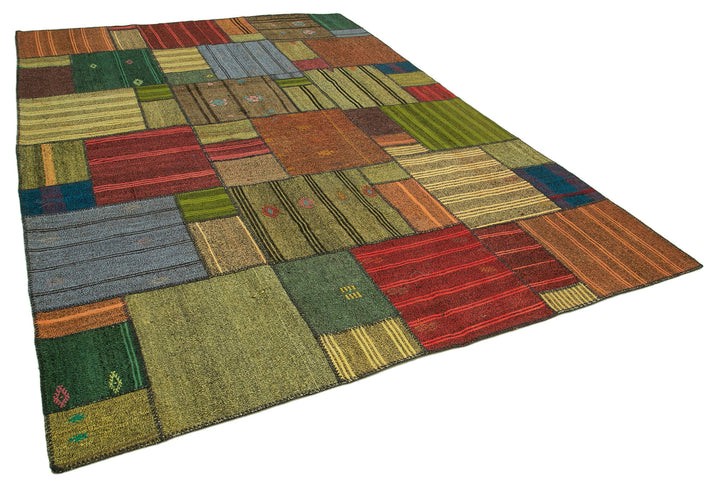 8x12 Multicolor Kilim Patchwork Rug - 36988