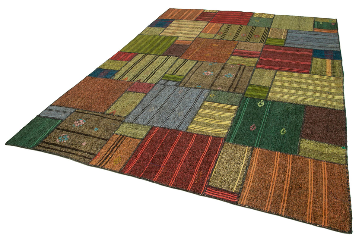 8x12 Multicolor Kilim Patchwork Rug - 36988