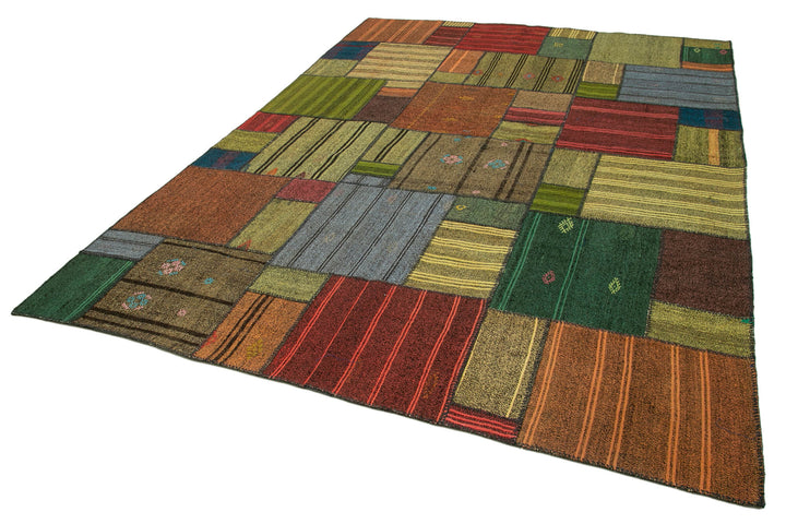 8x12 Multicolor Kilim Patchwork Rug - 36988