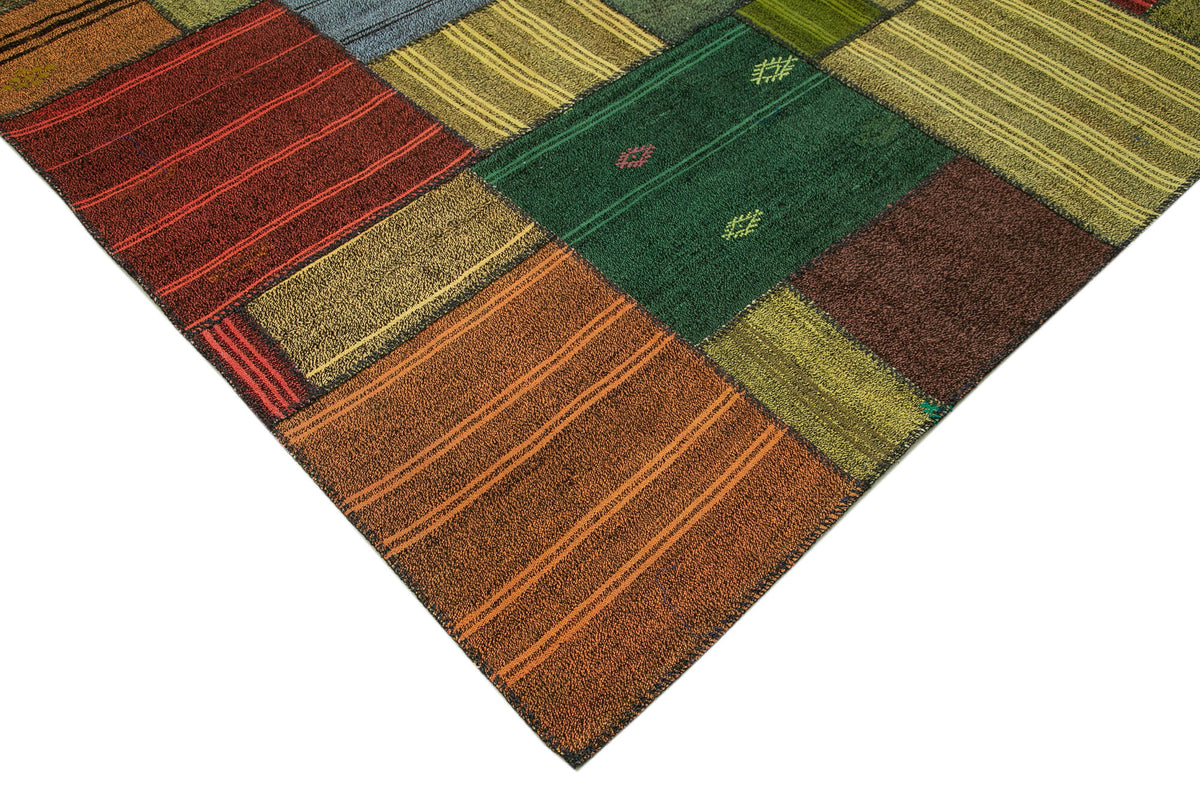 8x12 Multicolor Kilim Patchwork Rug - 36988