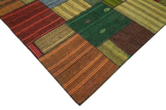 8x12 Multicolor Kilim Patchwork Rug - 36988