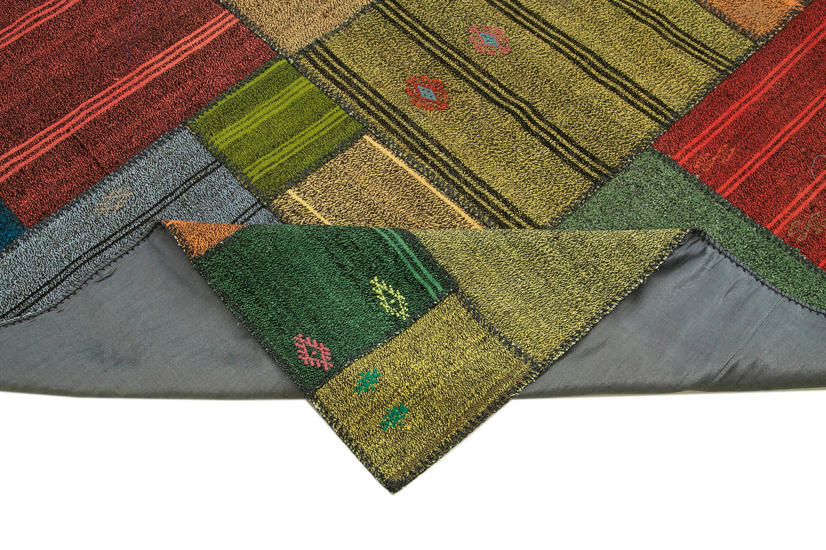 8x12 Multicolor Kilim Patchwork Rug - 36988