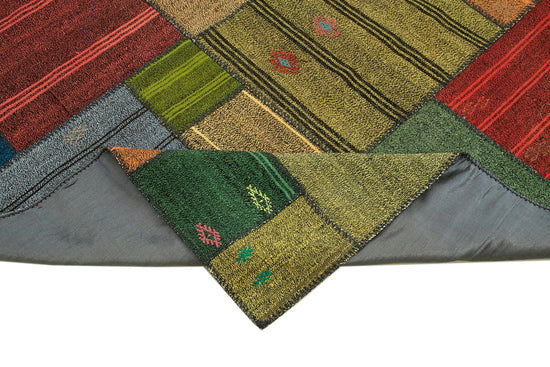 8x12 Multicolor Kilim Patchwork Rug - 36988