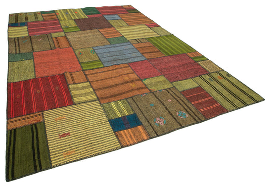 8x12 Multicolor Kilim Patchwork Rug - 36989