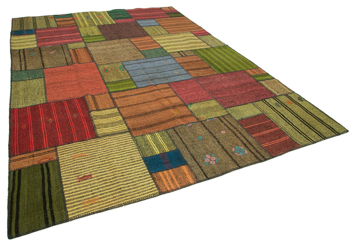 8x12 Multicolor Kilim Patchwork Rug - 36989