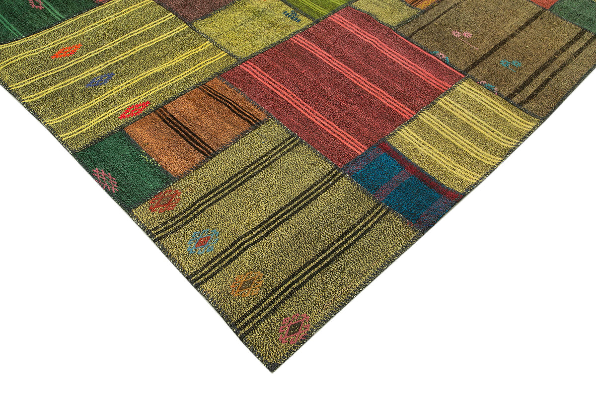 8x12 Multicolor Kilim Patchwork Rug - 36989