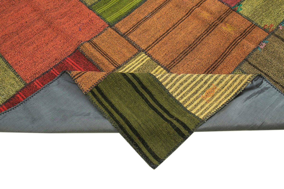 8x12 Multicolor Kilim Patchwork Rug - 36989