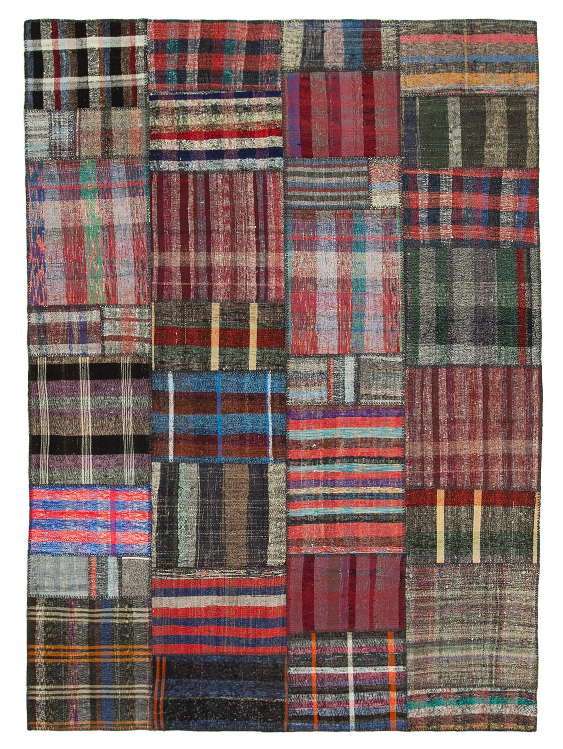 7x10 Multicolor Kilim Patchwork Rug - 36990