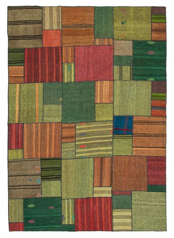 8x12 Multicolor Kilim Patchwork Rug - 36992