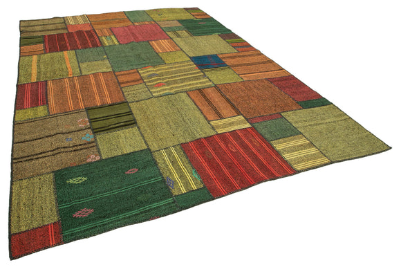8x12 Multicolor Kilim Patchwork Rug - 36992