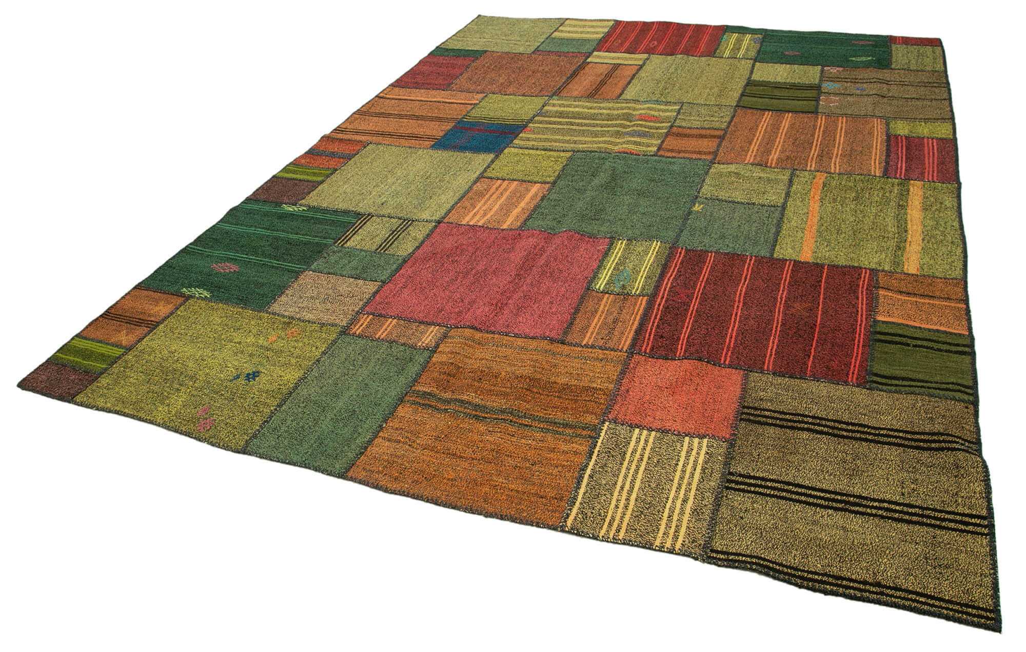 8x12 Multicolor Kilim Patchwork Rug - 36992