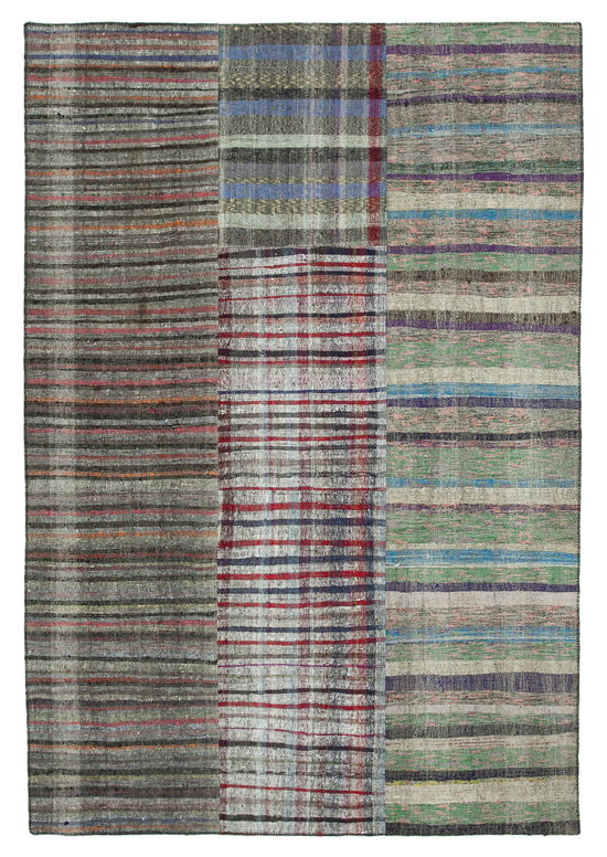 8x12 Multicolor Kilim Patchwork Rug - 36993