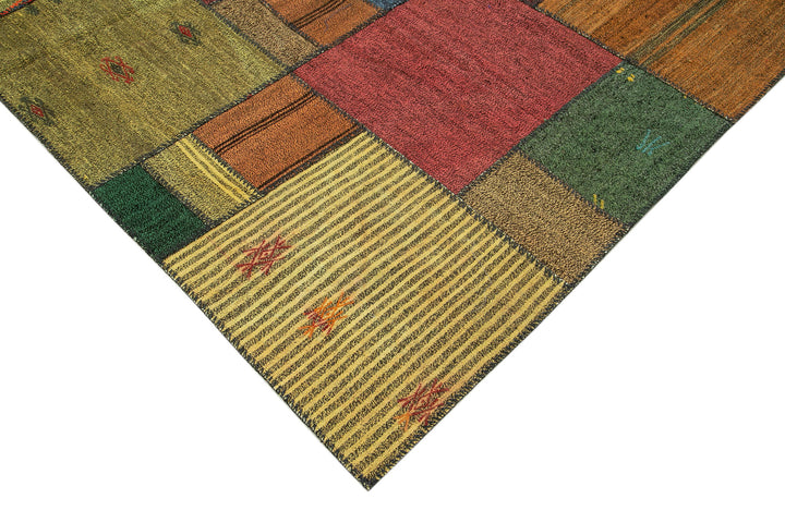 8x11 Multicolor Kilim Patchwork Rug - 36994