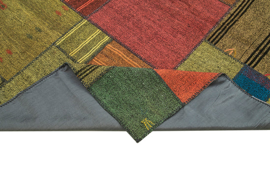 8x11 Multicolor Kilim Patchwork Rug - 36994