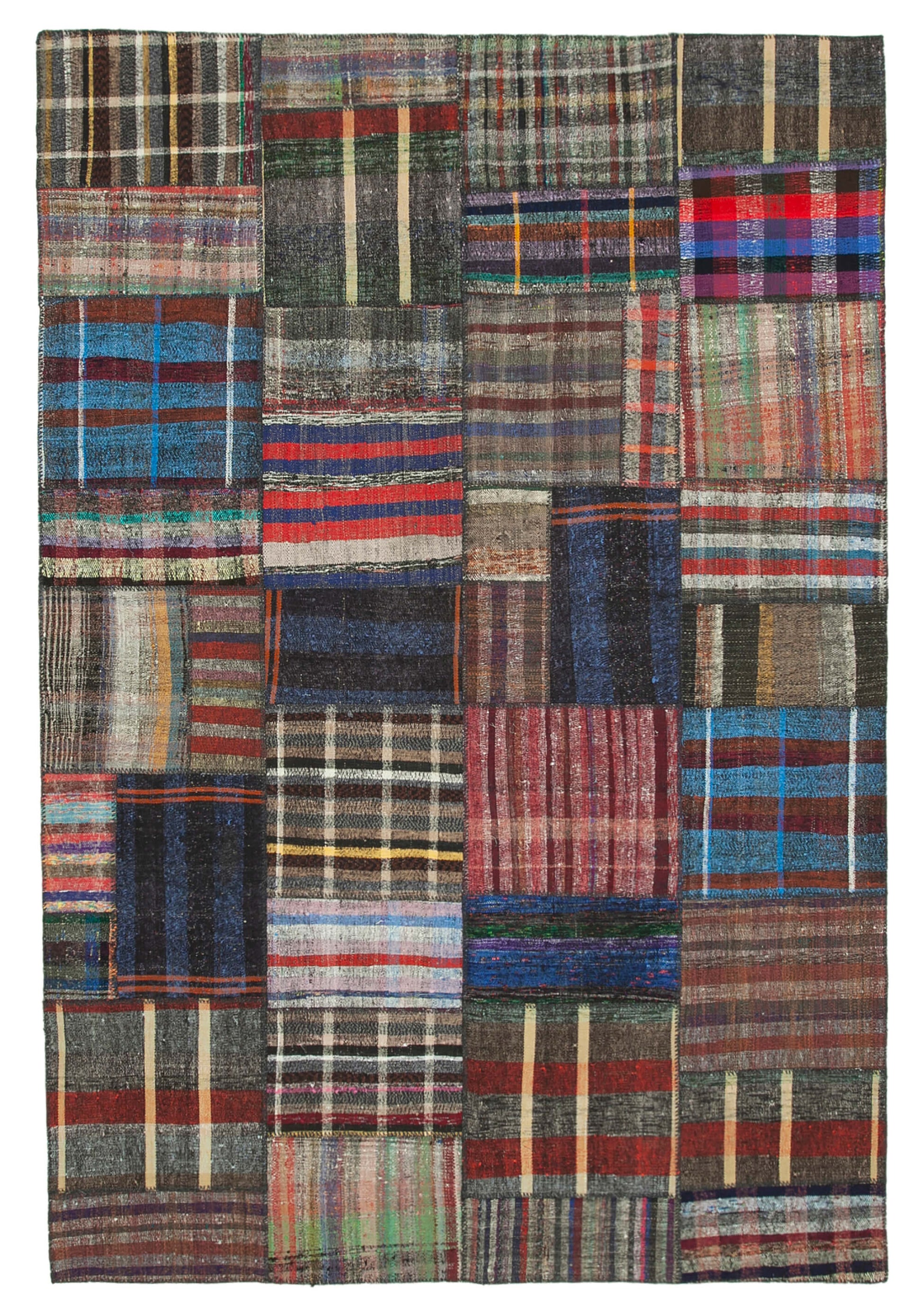 8x12 Multicolor Kilim Patchwork Rug - 36996