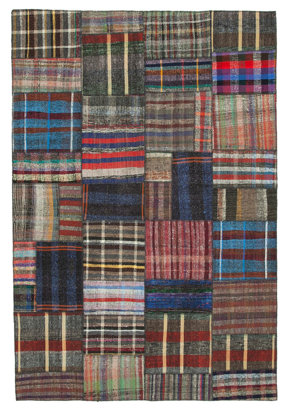 8x12 Multicolor Kilim Patchwork Rug - 36996
