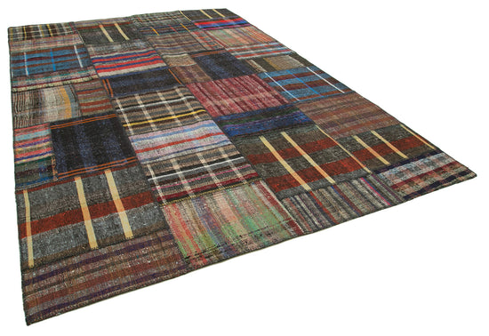 8x12 Multicolor Kilim Patchwork Rug - 36996