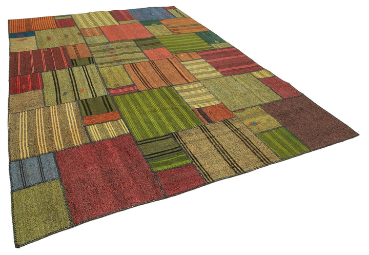 8x12 Multicolor Kilim Patchwork Rug - 36998