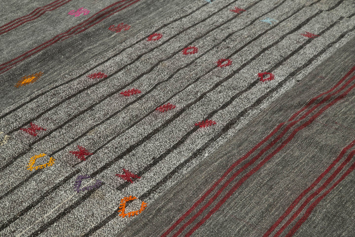 8x12 Grey Kilim Patchwork Rug - 36999