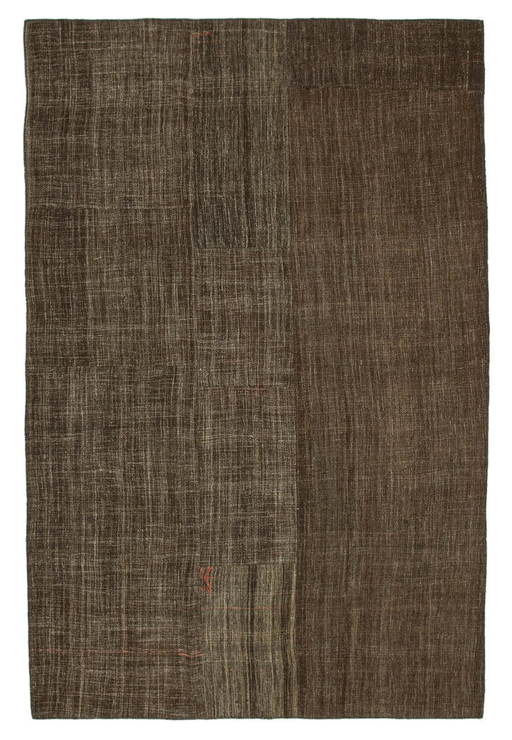 8x12 Brown Vintage Turkish Kilim Rug - 37000