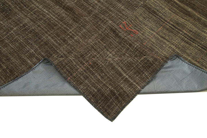 8x12 Brown Vintage Turkish Kilim Rug - 37000