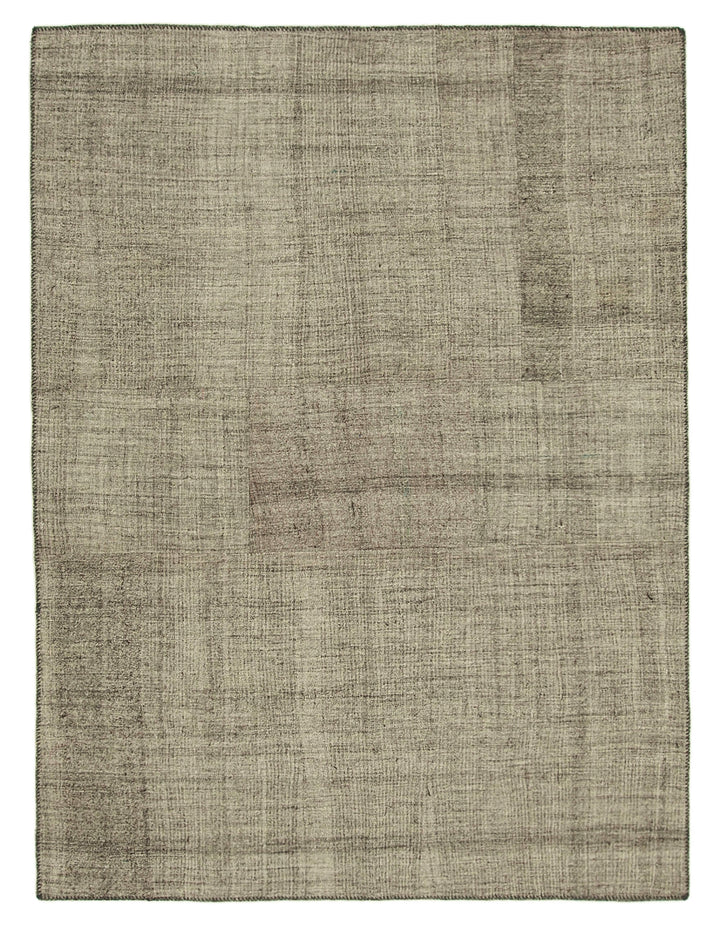 7x9 Brown Vintage Turkish Kilim Rug - 37002