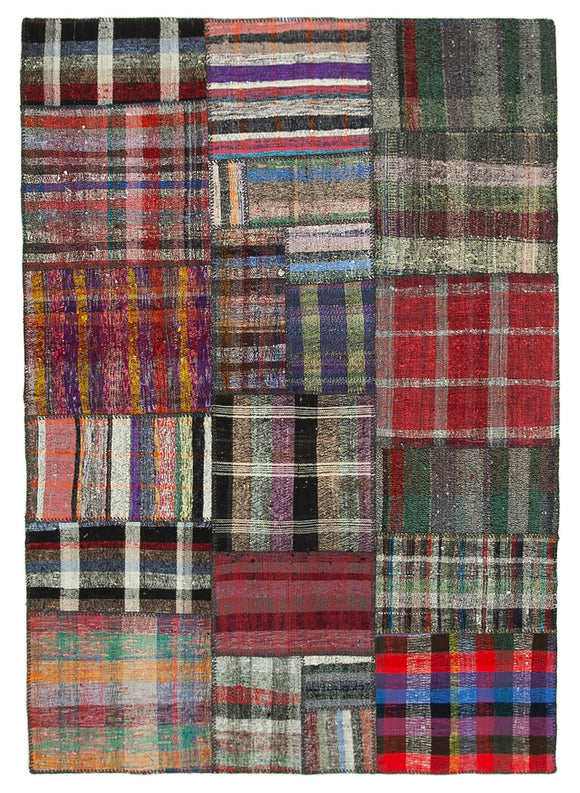 6x8 Multicolor Kilim Patchwork Rug - 37006