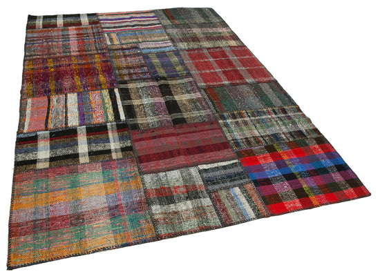 6x8 Multicolor Kilim Patchwork Rug - 37006