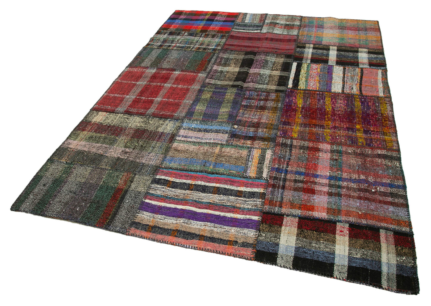 6x8 Multicolor Kilim Patchwork Rug - 37006