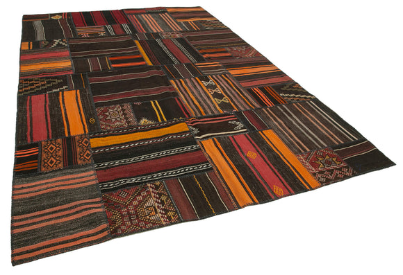 7x11 Multicolor Kilim Patchwork Rug - 37007