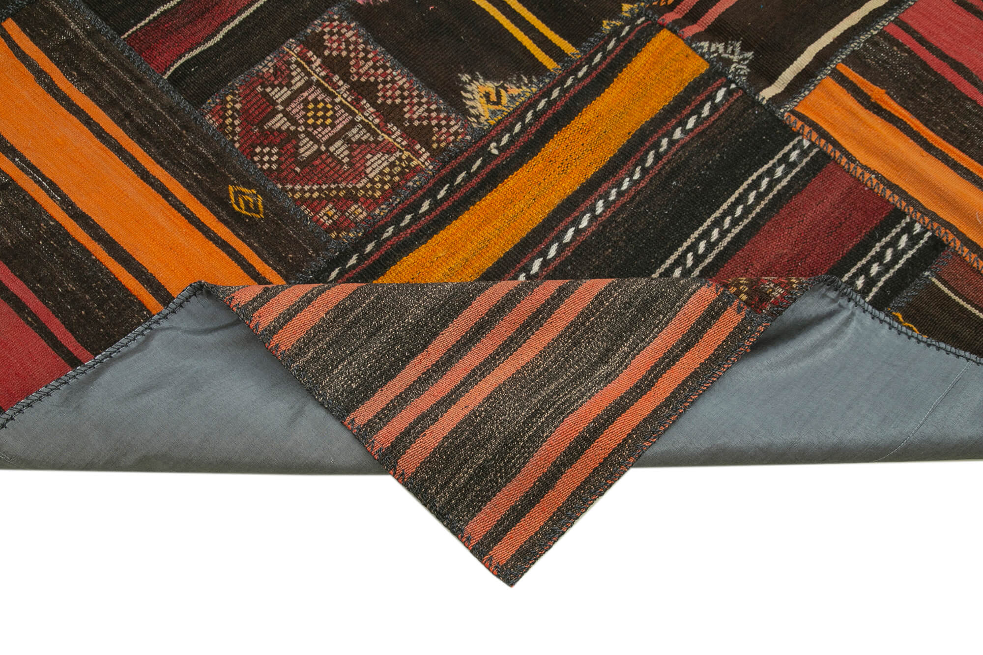 7x11 Multicolor Kilim Patchwork Rug - 37007