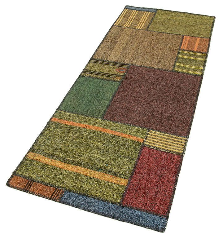 3x7 Multicolor Kilim Patchwork Rug - 37009