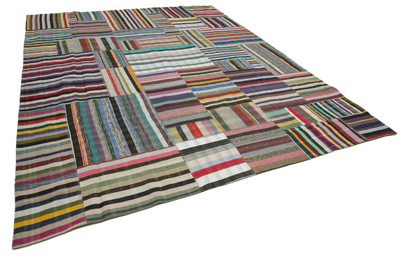 10x13 Multicolor Kilim Patchwork Rug - 37013