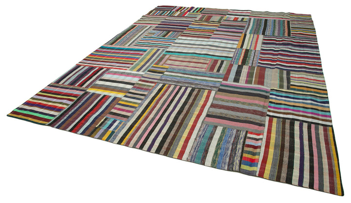 10x13 Multicolor Kilim Patchwork Rug - 37013