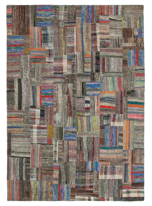 9x12 Multicolor Kilim Patchwork Rug - 37015
