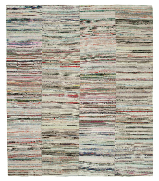 9x11 Multicolor Kilim Patchwork Rug - 37017