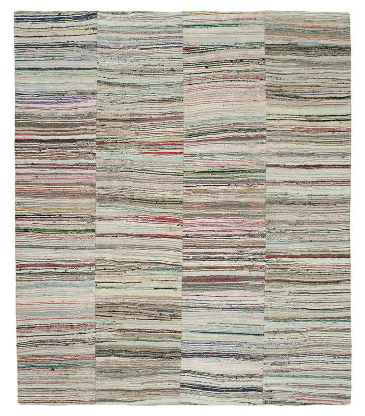 9x11 Multicolor Kilim Patchwork Rug - 37017