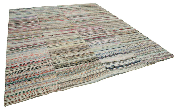 9x11 Multicolor Kilim Patchwork Rug - 37017